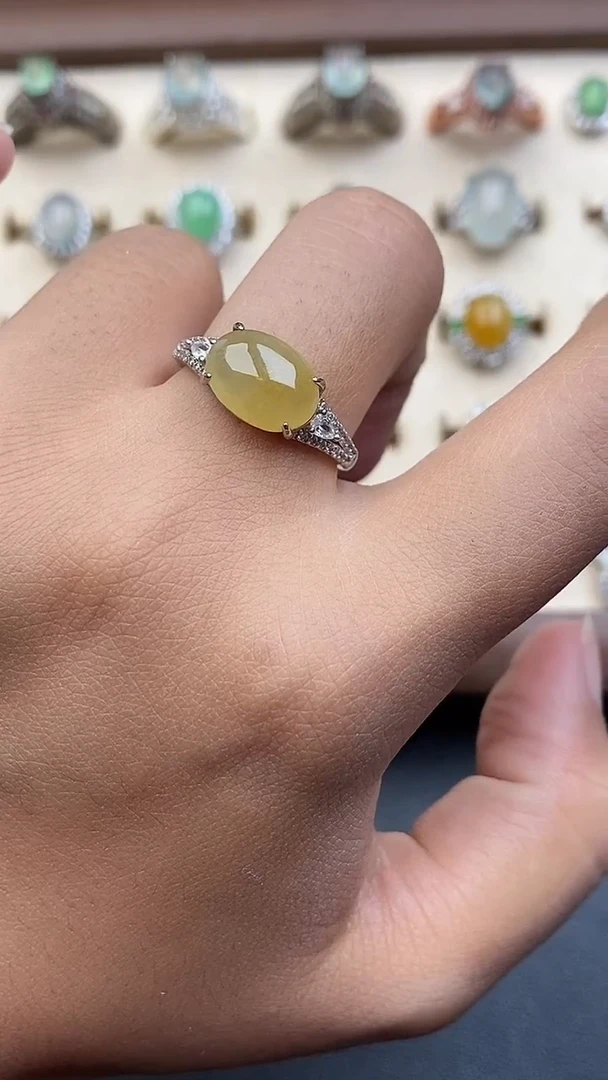 银S925镶嵌定制翡翠907707