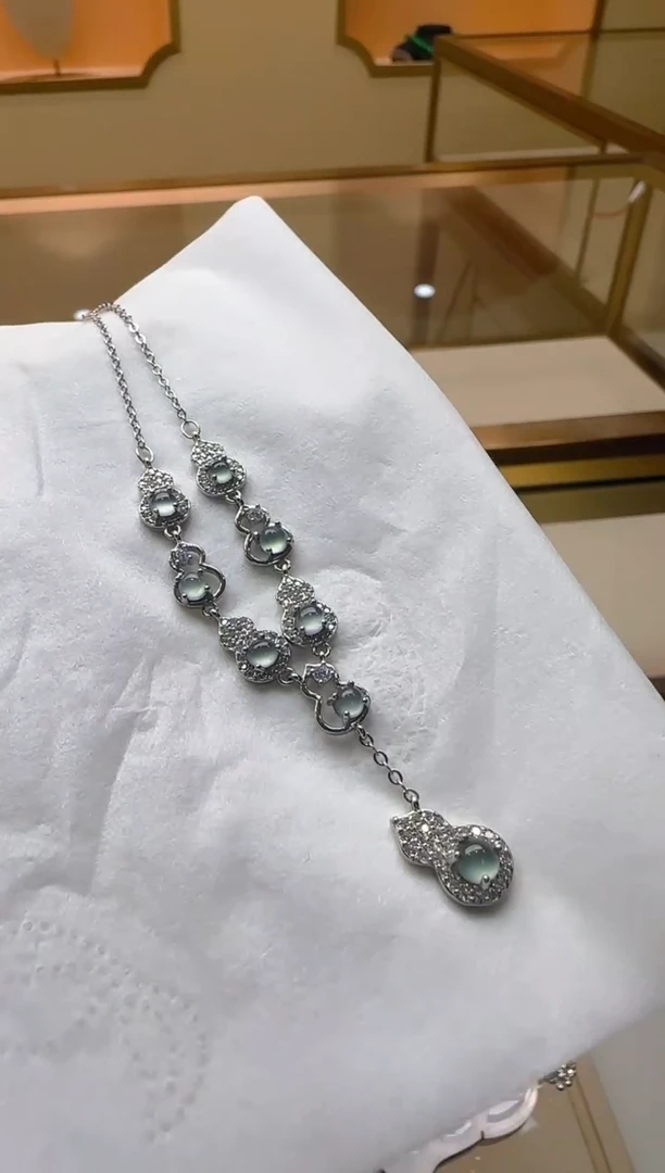 【闪购商品】翡翠套链银S925镶嵌多样性团购发一件