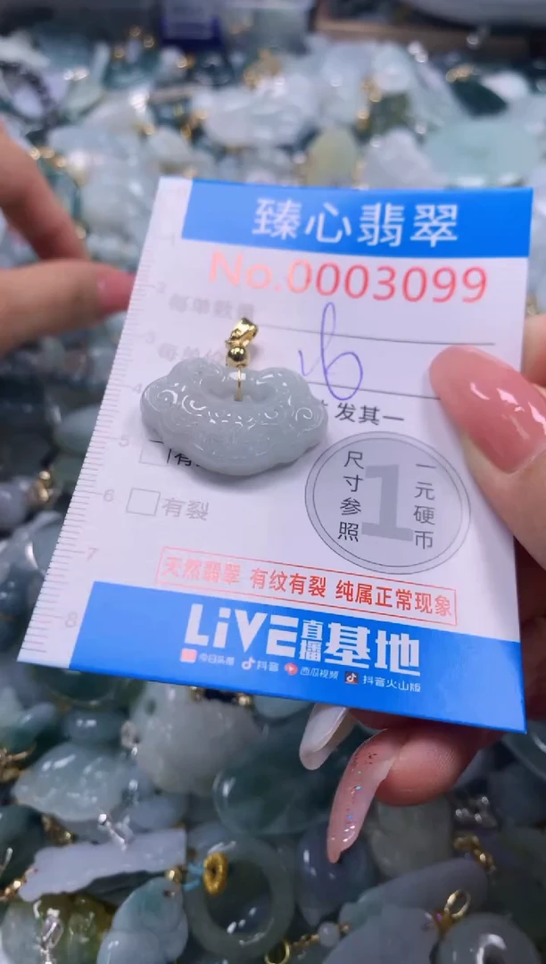 翡翠未镶嵌颈饰3099