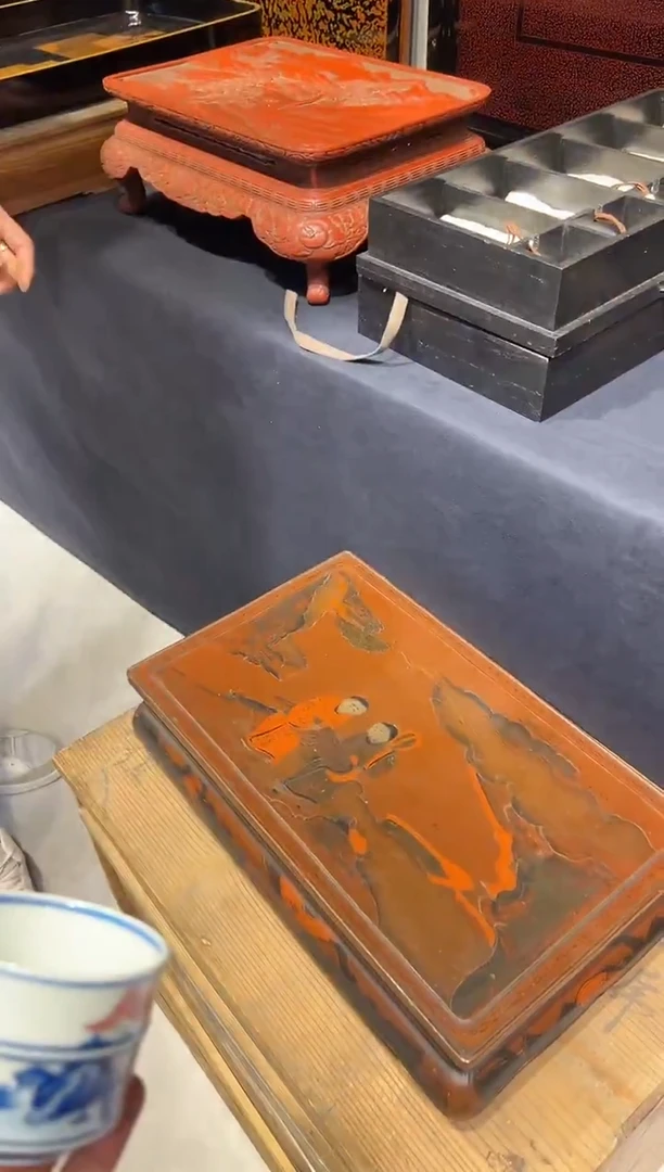 雕漆 花台 大漆漆器大漆漆器