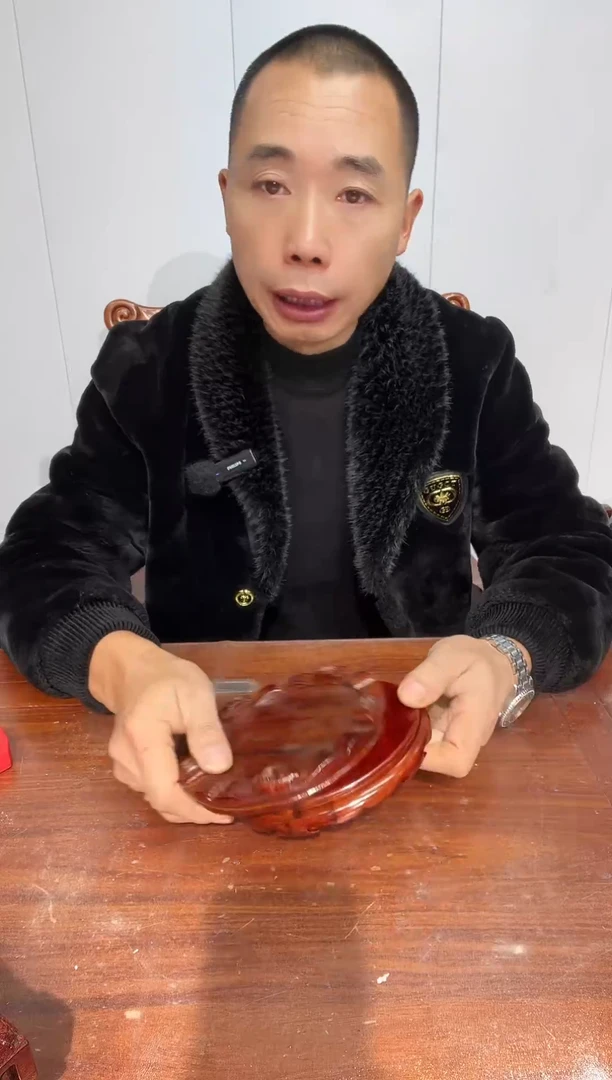 木非花整木红圆13*14*2.6一对