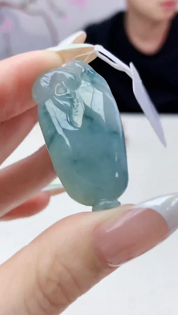 定制翡翠未镶嵌001ee-毛货挂件82赠扣头