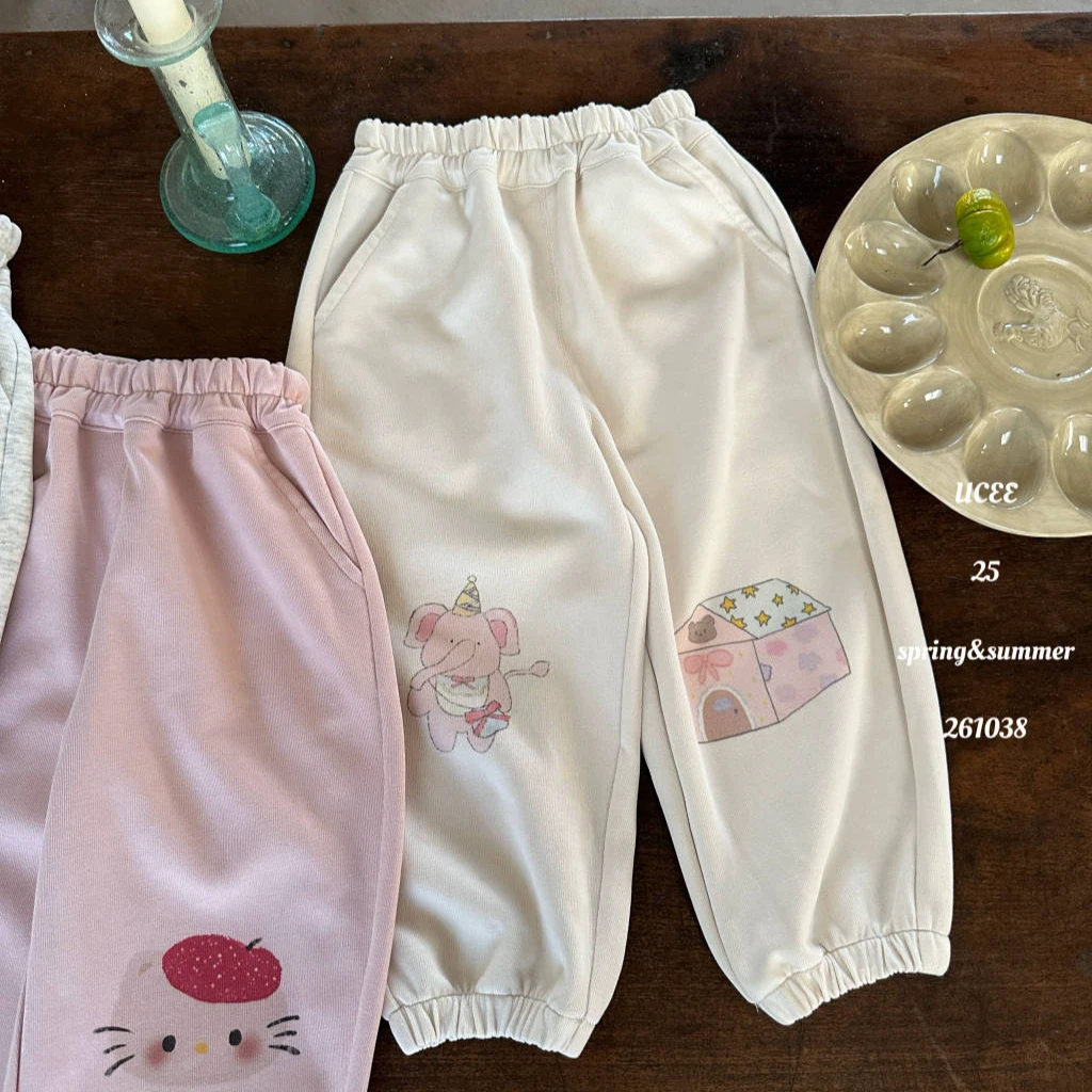 2025春季新款女童韩版休闲百搭A类小象裤子261038