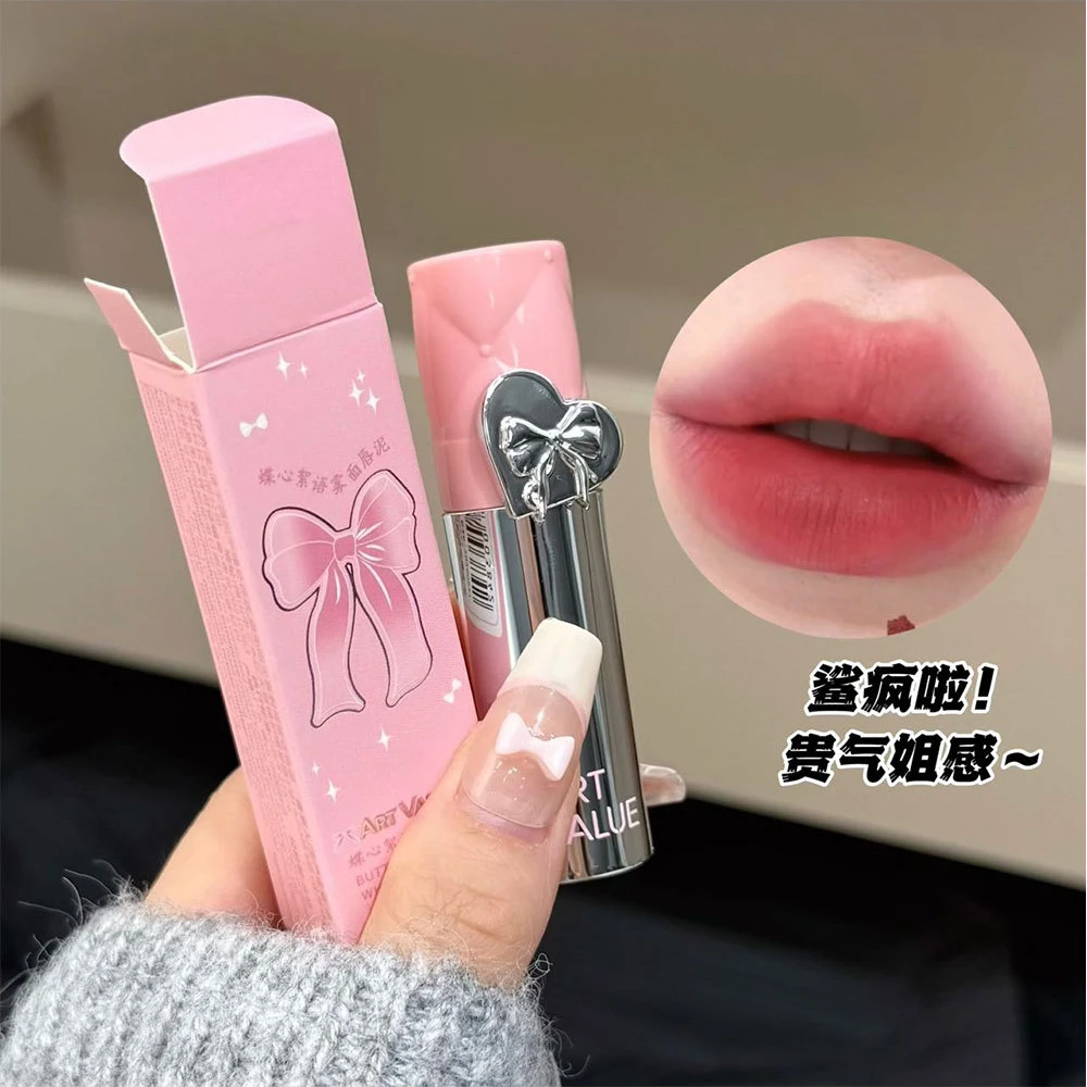 蝶心絮语雾面唇泥甜心素颜丝绒显白韩系秋冬氛围感唇泥纯欲持久