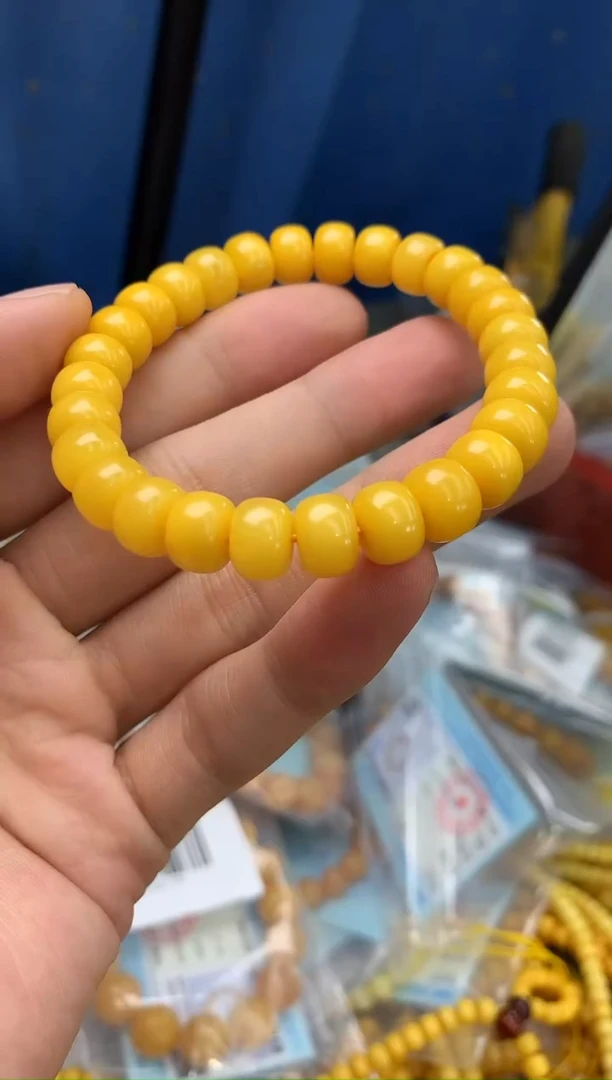 未镶嵌蜜蜡裸石手串