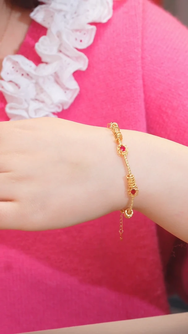 【闪购商品】红宝石手链18K金镶嵌@@U9862