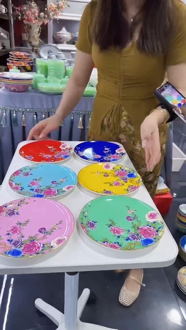 瓷片7英寸骨碟6个景德镇陶瓷