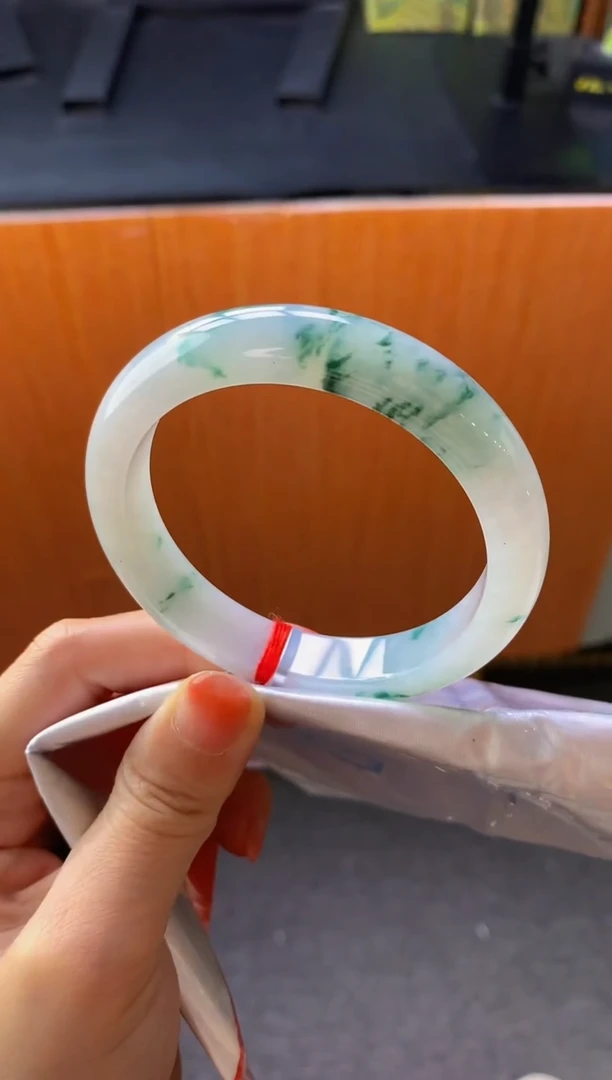 未镶嵌手镯翡翠-Q115 圈口 57.4