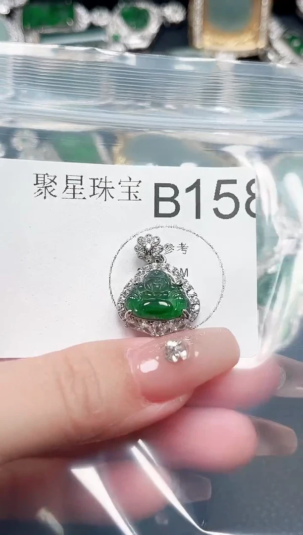 【闪购商品】翡翠颈饰未镶嵌赠皮绳158