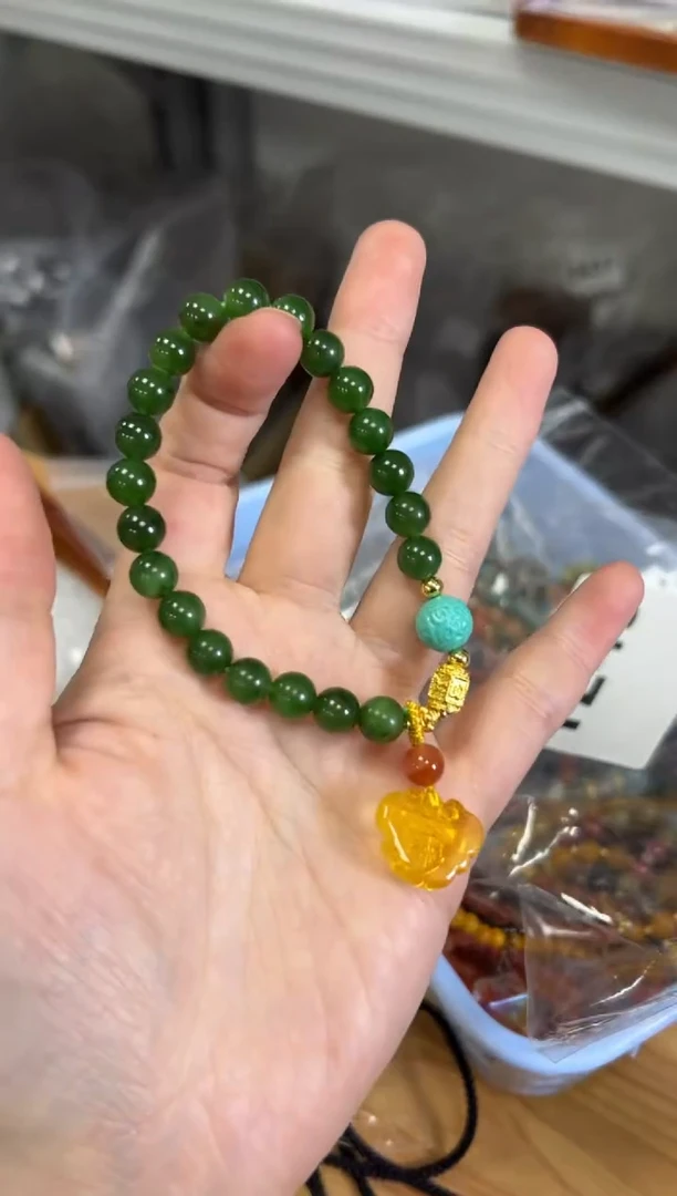 手链未镶嵌和田玉和田碧玉如意设计款手链[1245]