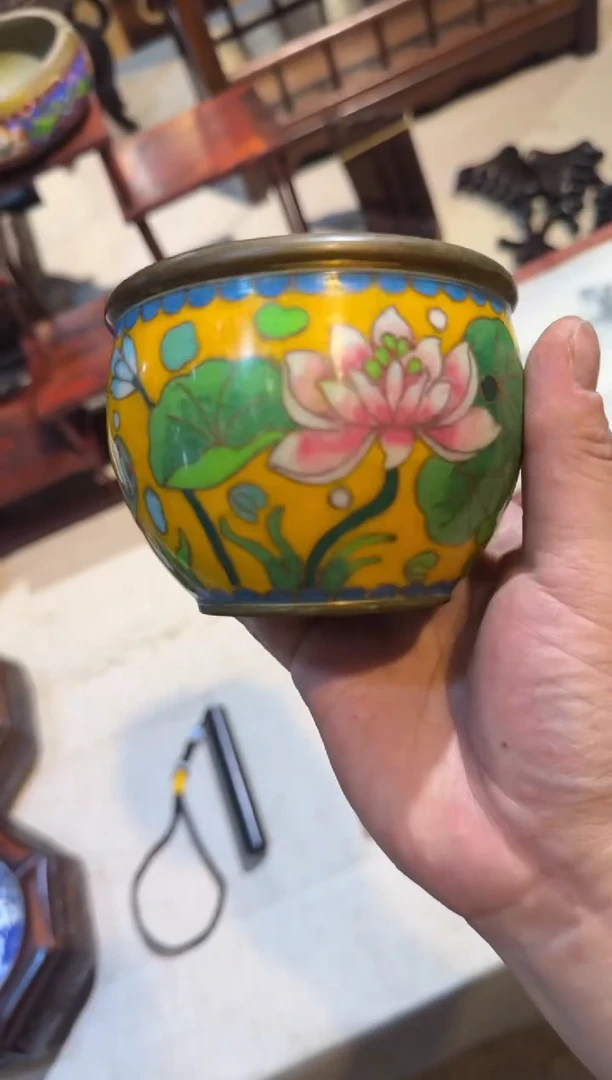 花梨木类荷花 缸    工艺品 摆件