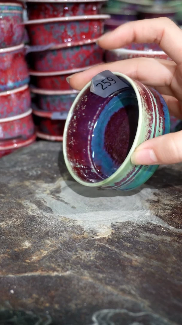 摆件陶精品窑变钧瓷茶器