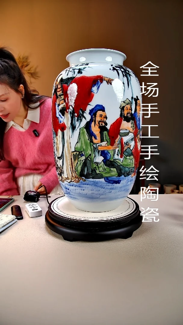 摆件陶景德镇手绘陶瓷