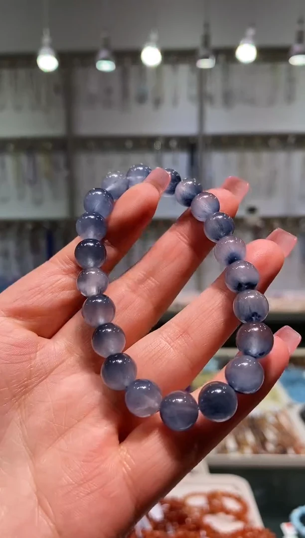 未镶嵌手链水晶多样性发其一蓝兔毛9+