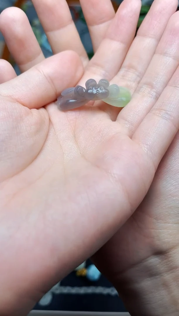 未镶嵌手绳和田玉荷花手牌06