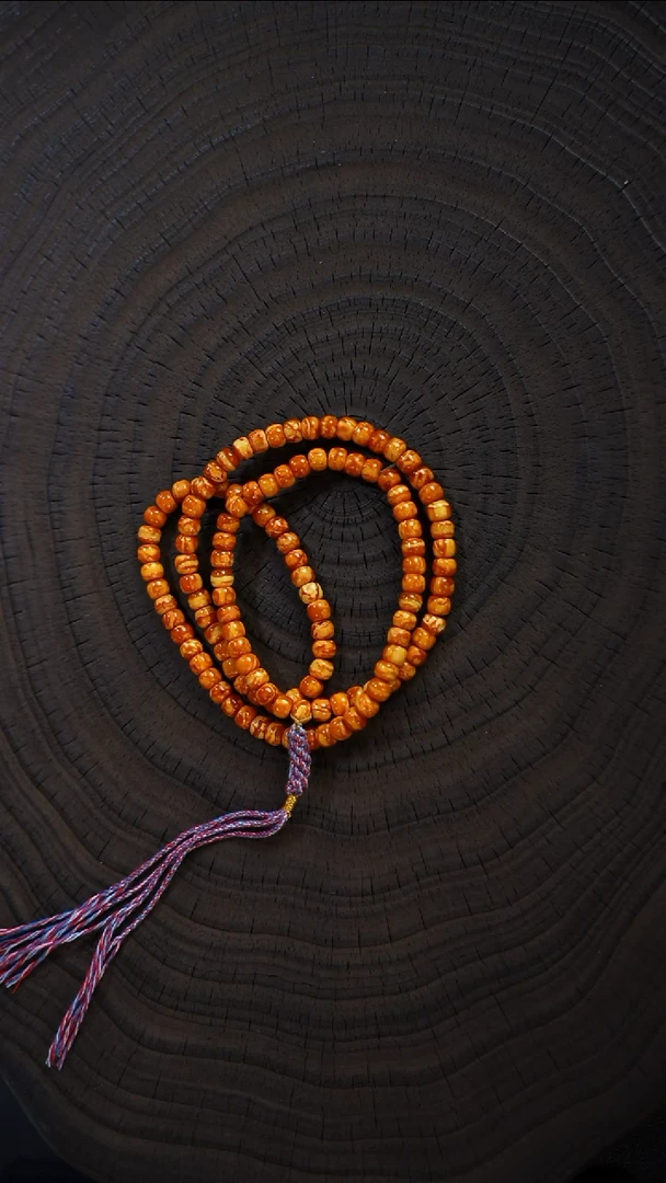 未镶嵌蜜蜡裸石老蜡妖孽花多圈6mm