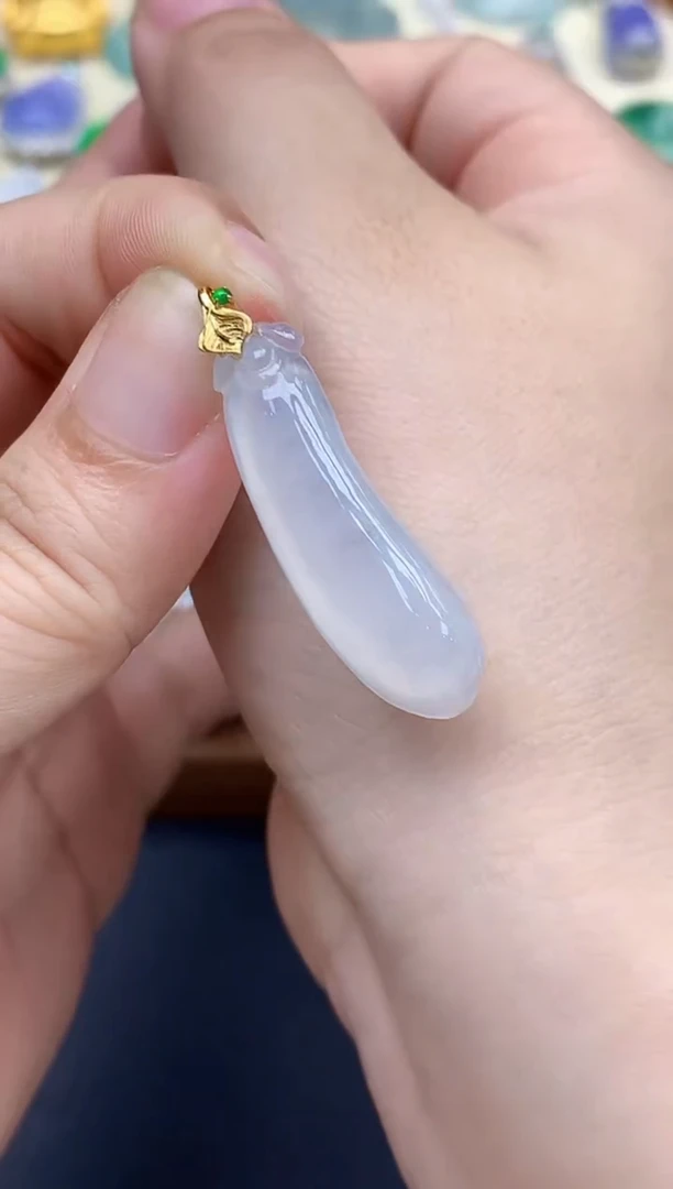 颈饰18K金镶嵌翡翠293-中国好珍宝