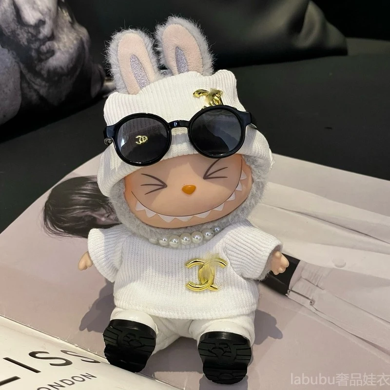 labubu17cm挂件娃衣 香奶奶金标女装6件套 （可定制银标）