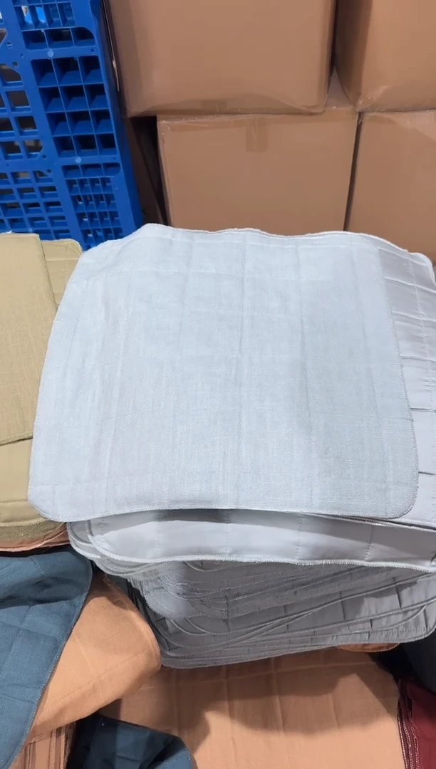 棉麻43*43汉麻坐垫浅蓝色1个