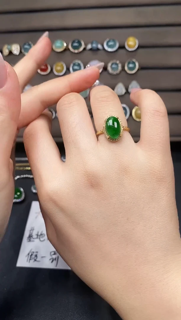 银S925镶嵌戒指翡翠68234752