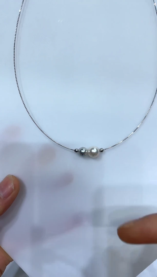 海水珍珠18K金镶嵌项圈海水珍珠