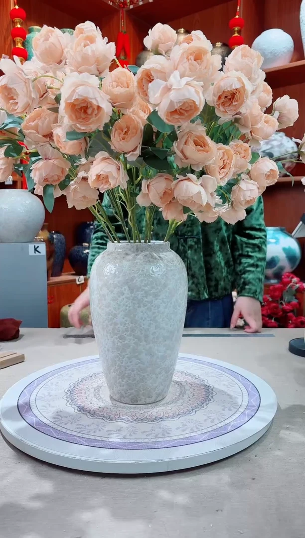 【闪购商品】瓶茶白 中号 精品陶瓷花瓶 无花