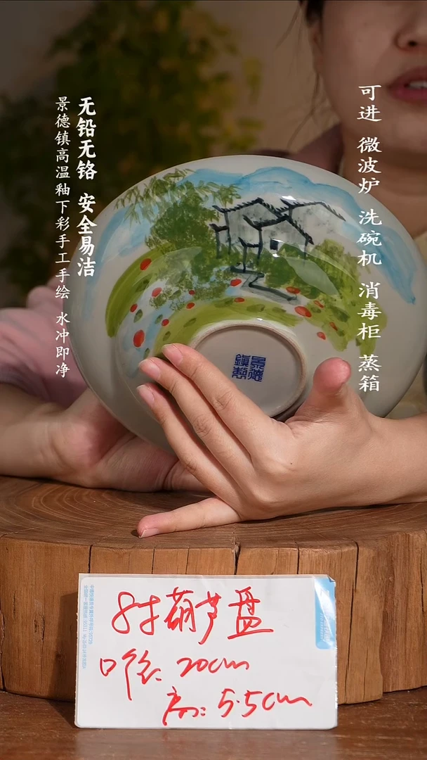 碗瓷景德镇高温瓷釉下彩手绘陶瓷
