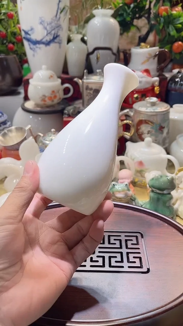 瓷片德艺茶器直播间@@花瓶白