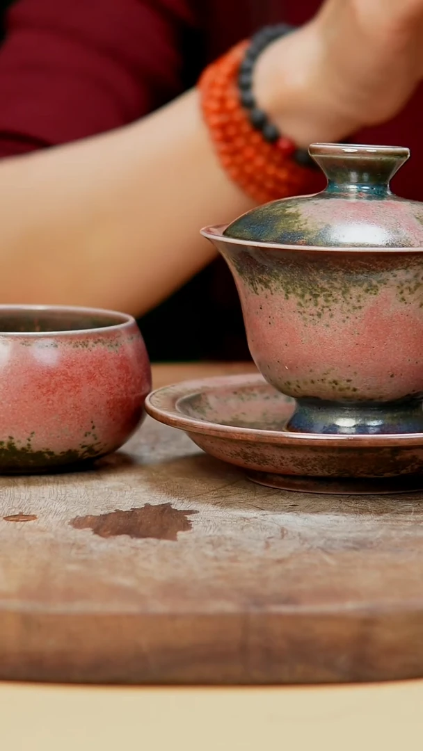 钧瓷作品—郑郑—盖碗+杯—226