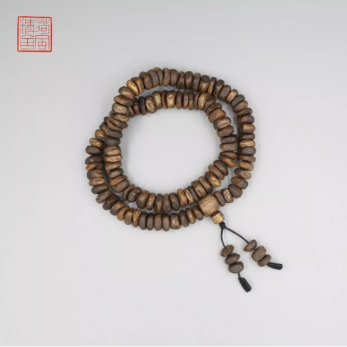 沉香沉香手串海南乌身虫漏高结油双圈沉香手串-CX379