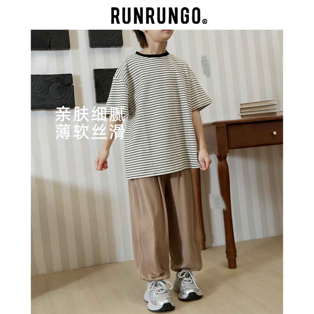 Runrungo【锥形懒懒裤】25秋「云感肌理」防蚊裤夏季垂感宽松休闲裤