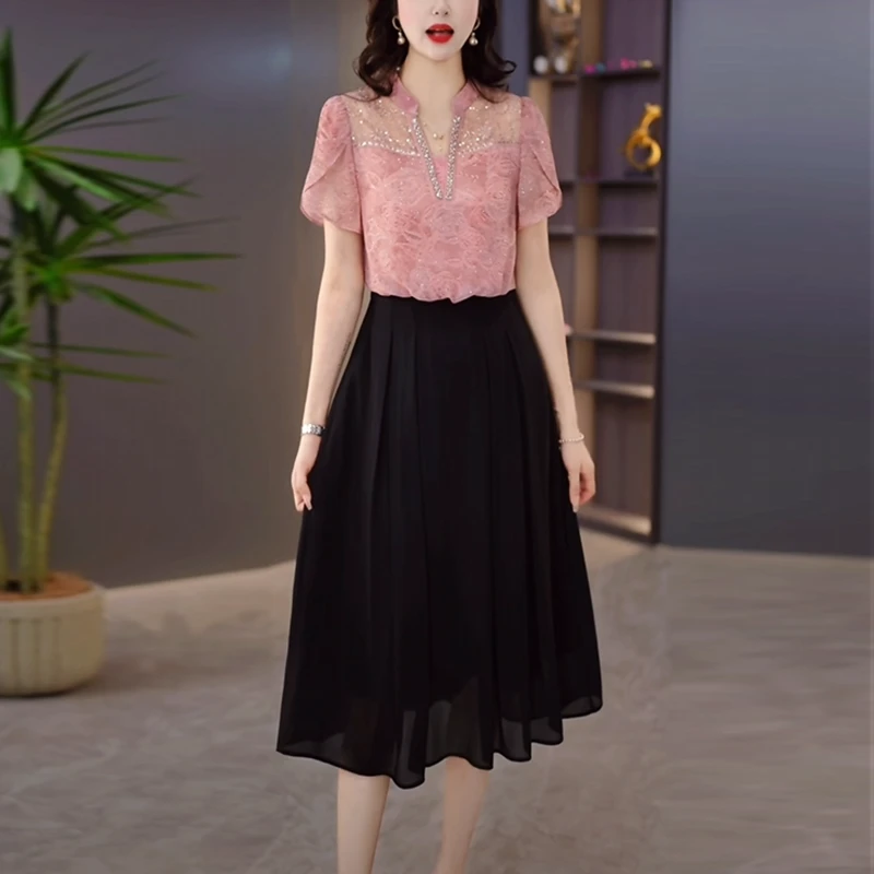 轻羽丝法式轻奢高级感女装2025夏季新款时尚洋气收腰显瘦连衣裙子