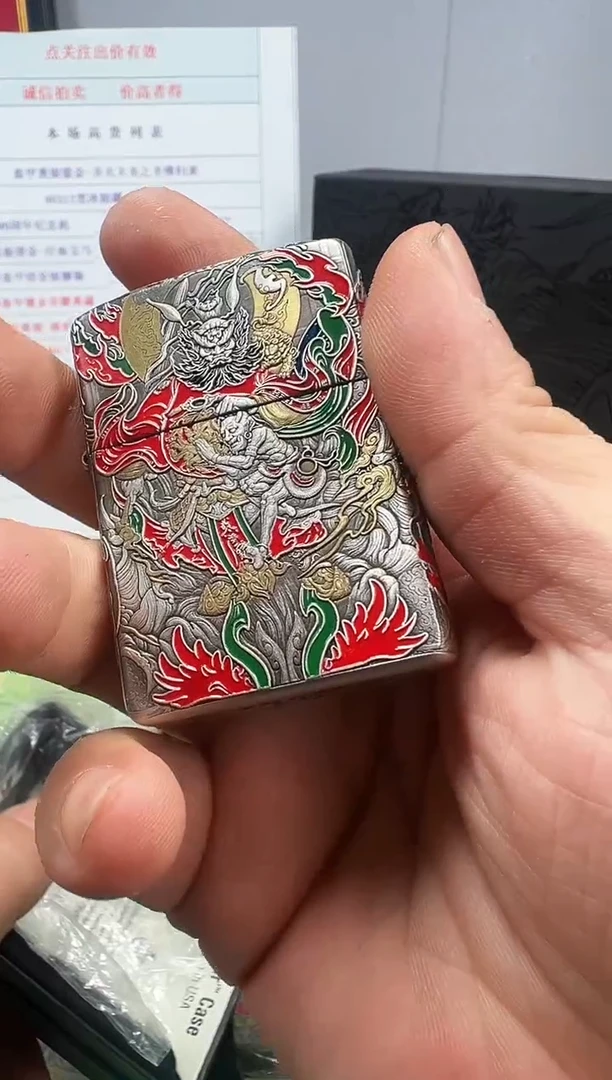 铜钟馗-3D盔甲熏银鎏金珐琅彩