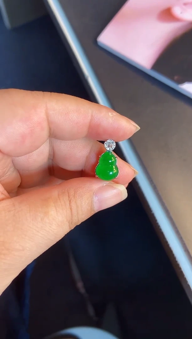 吊坠(不含链)银S925镶嵌翡翠1