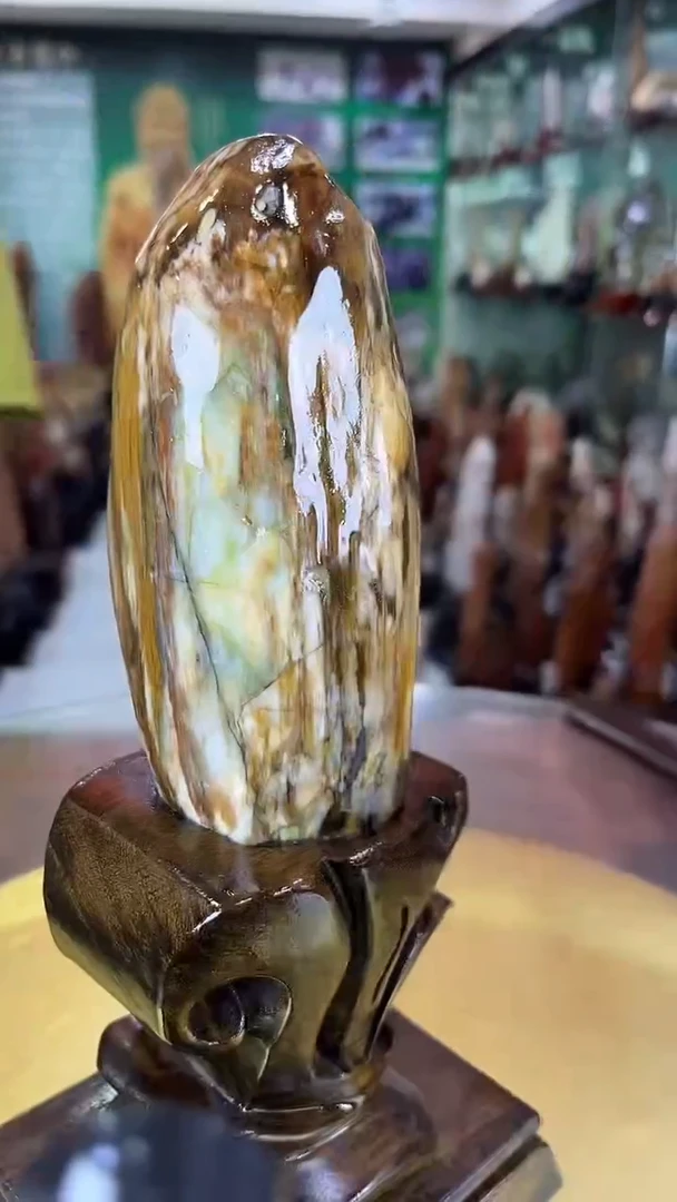 未镶嵌珠宝奇石硅化玉缅甸天然树化玉摆件
