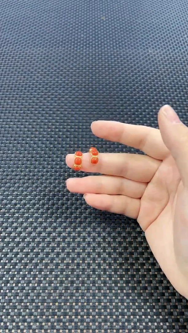 银S925镶嵌耳饰南红玛瑙（多样性发一件）