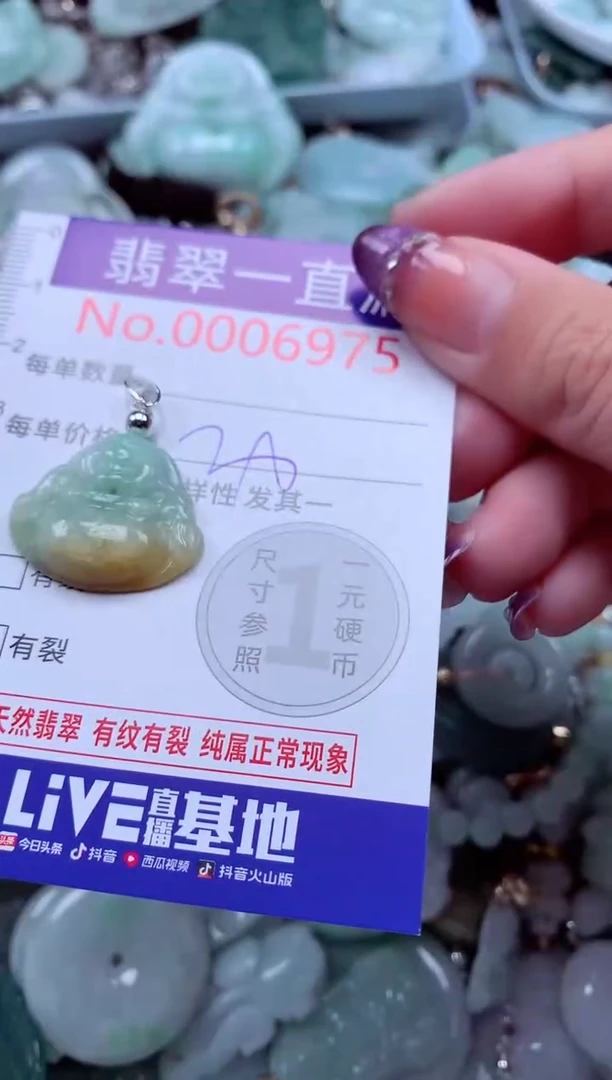 翡翠未镶嵌吊坠(不含链)6975