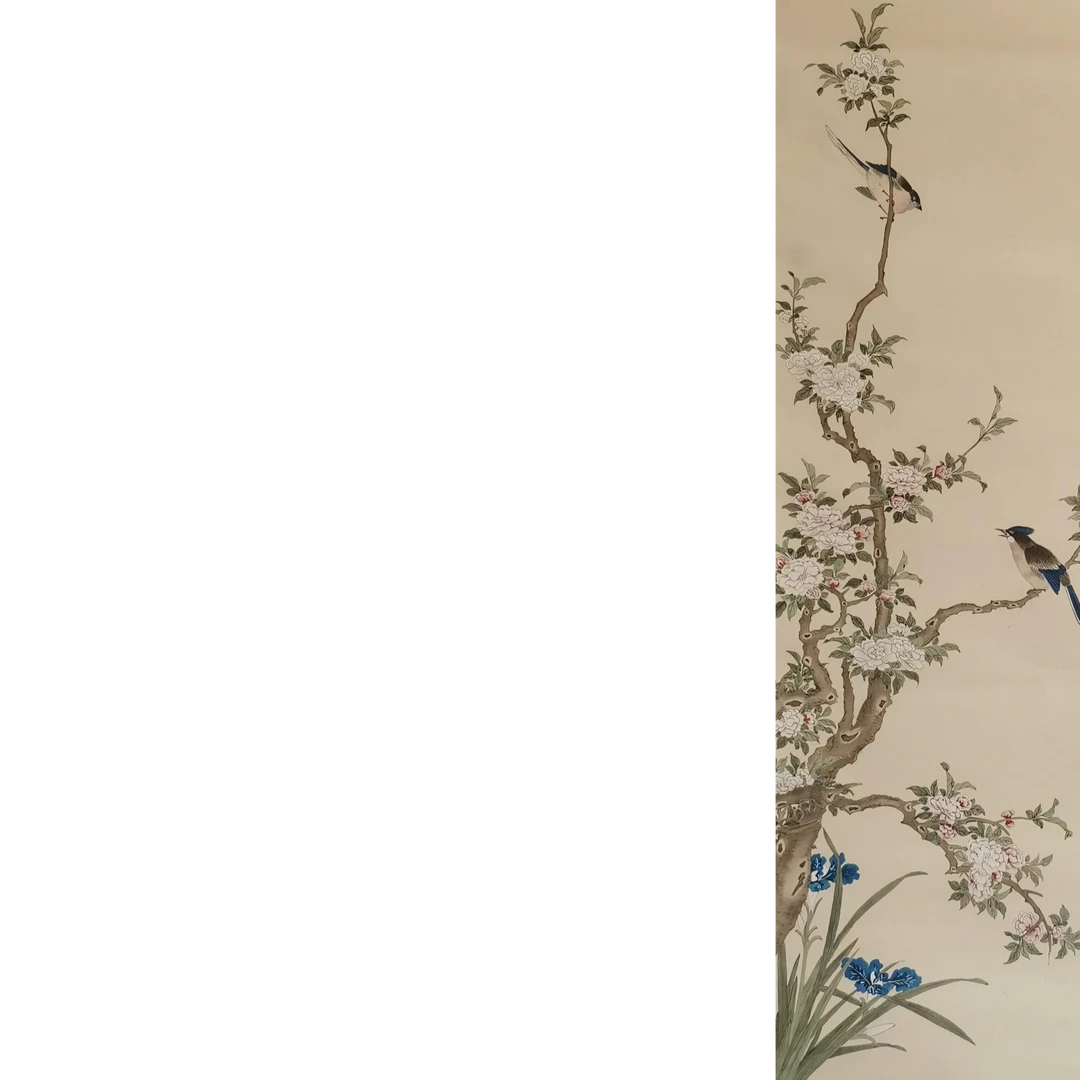 【辽拍】V250709-2-387《花鸟》（4平尺) 纸本镜片 yy1230t