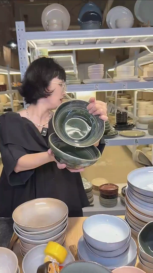 瓷165外贸尾货高温釉下彩陶瓷餐具默认微瑕