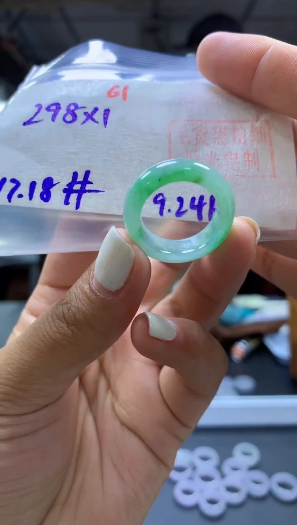 未镶嵌定制翡翠Y***Y戒圈#298元-毛货需精细抛光