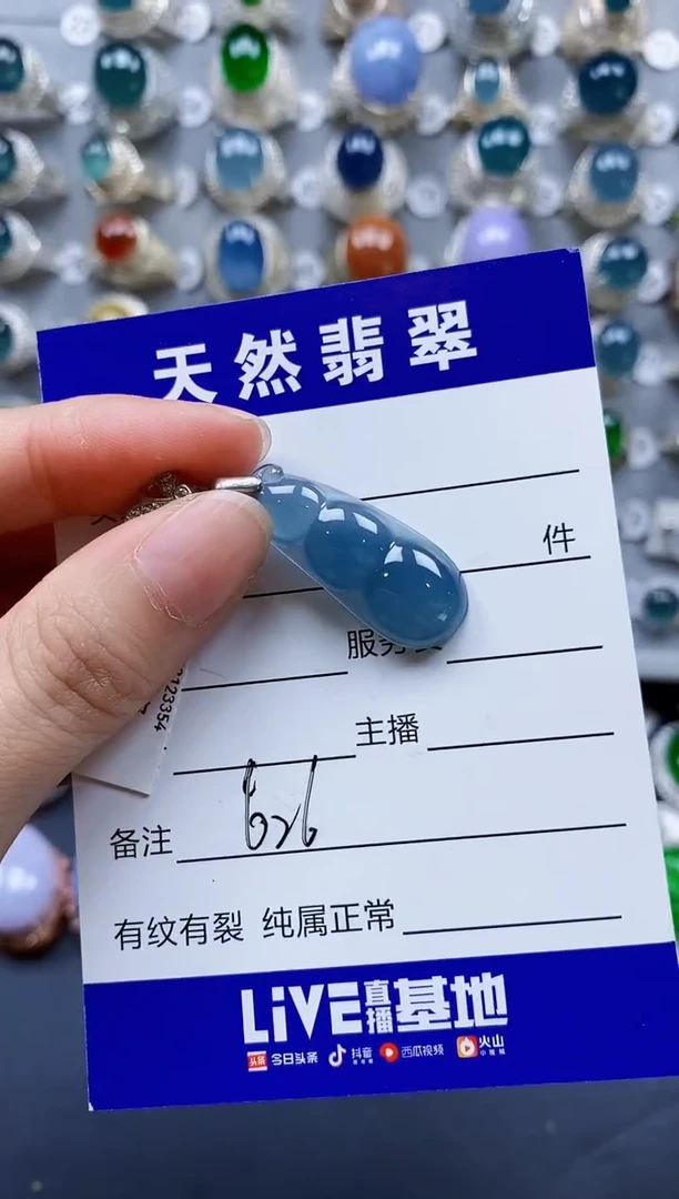 翡翠银S925镶嵌颈饰0626
