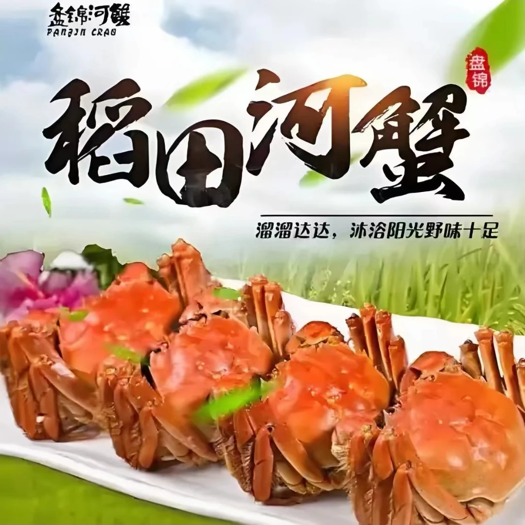 【活蟹】盘锦稻田蟹（1.3-1两）母蟹2斤（20-16只）鲜活到家