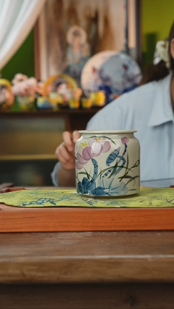 摆件景德镇釉下手绘陶瓷茶具，咖啡杯