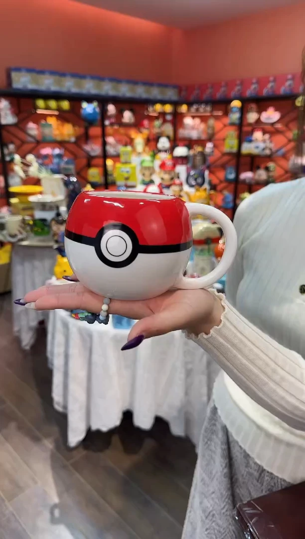 瓷片@@神奇宝贝3D精灵球陶瓷水杯