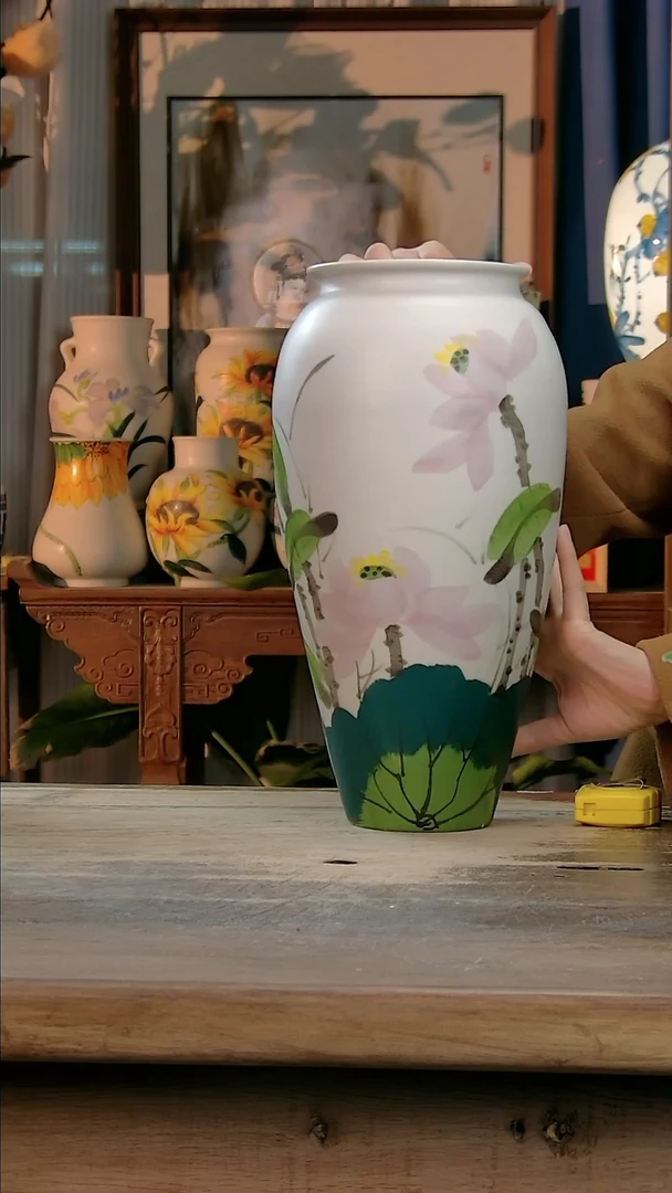 【闪购商品】瓷片景德镇纯手工釉下彩精品花瓶