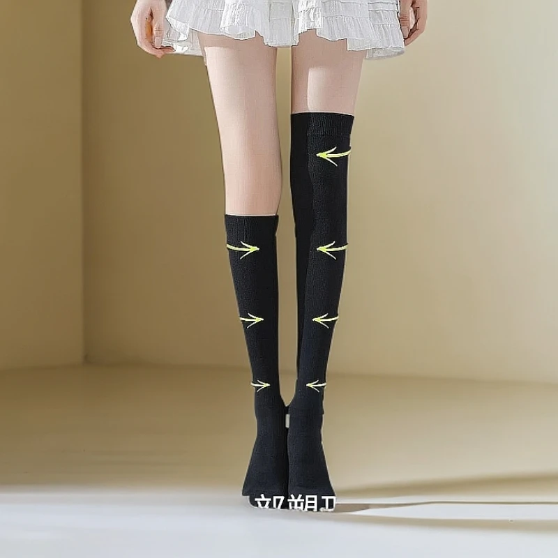 压力小腿袜女春秋薄款压力瘦腿黑色袜jk袜子中高筒显瘦长筒袜过膝