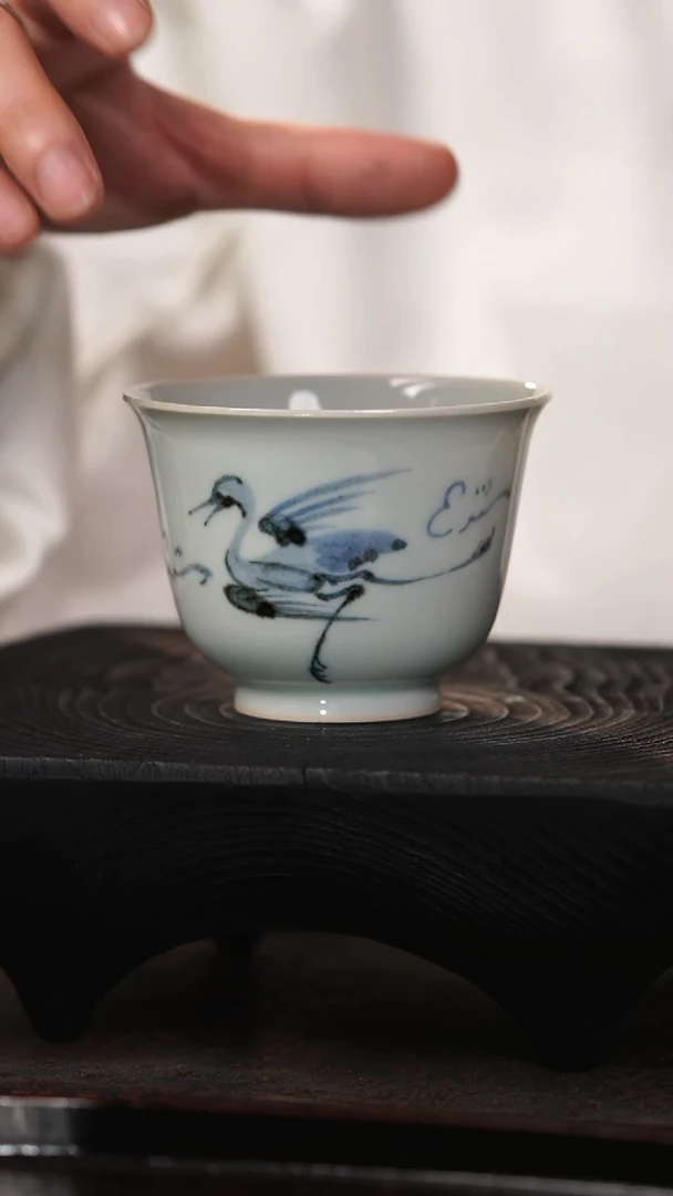 【闪购商品】仙鹤茶杯（二级品）