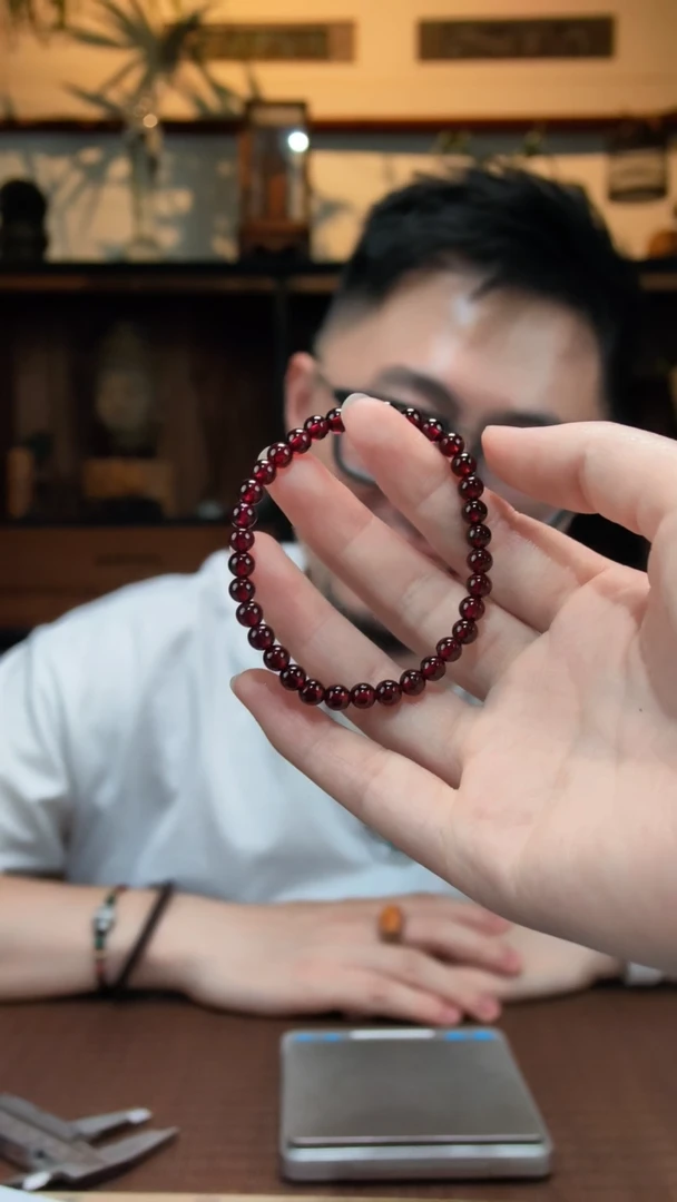 石榴石手串未镶嵌石榴石手串MY