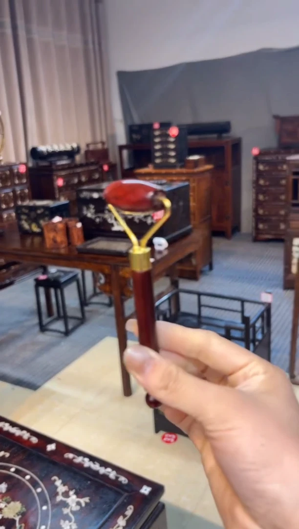 非洲紫檀手把件木木