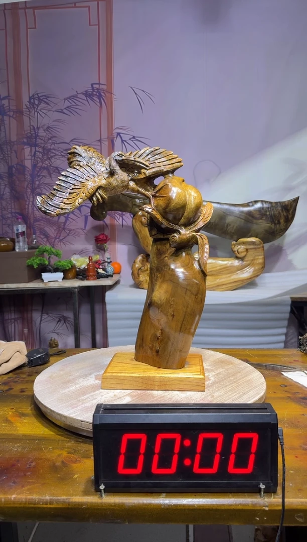 金丝楠漆**阁金丝楠木雕刻摆件